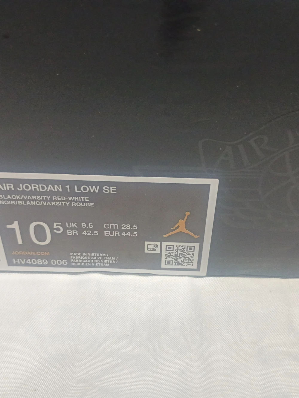 Jordan Air Jordan 1 Low SE Black/Varsity Red-White Box